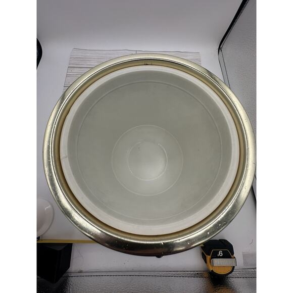 Vintage 1960s Gold Aluminum Ice Bucket Made in Italy Art Deco Retro - Picture 5 of 8